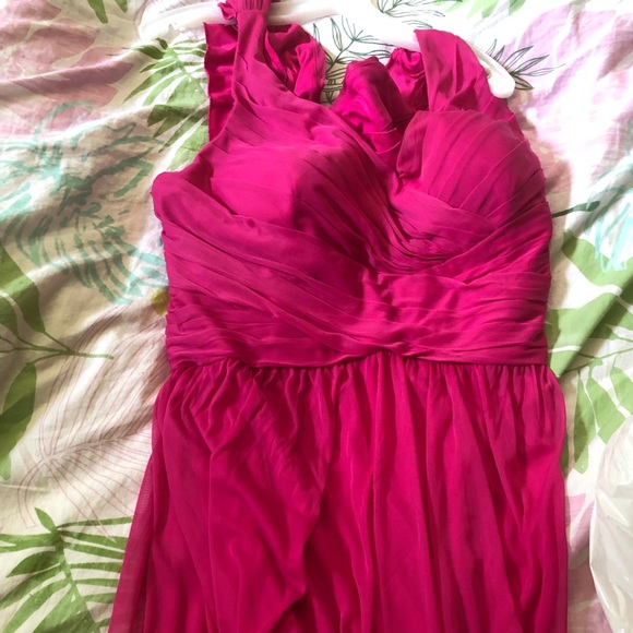 fuschia pink bridesmaid dresses